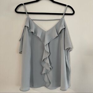 Charlotte Russe Ruffle Cold Shoulder Sleeveless Top Size Large